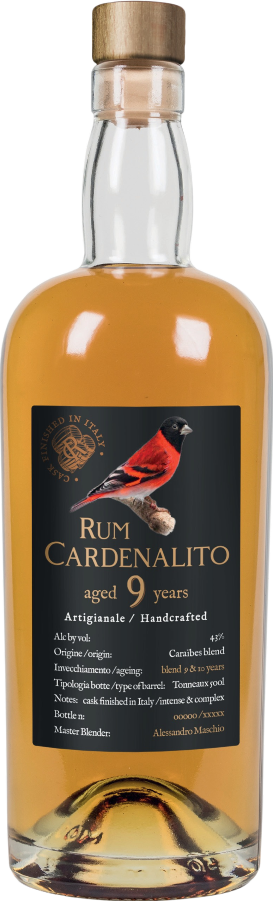 Rum Cardenalito 9 Years Old Handcrafted Rum 0,7l